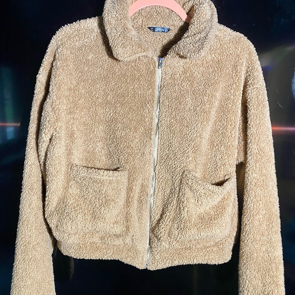 MIDI Teddy jacket with front pockets